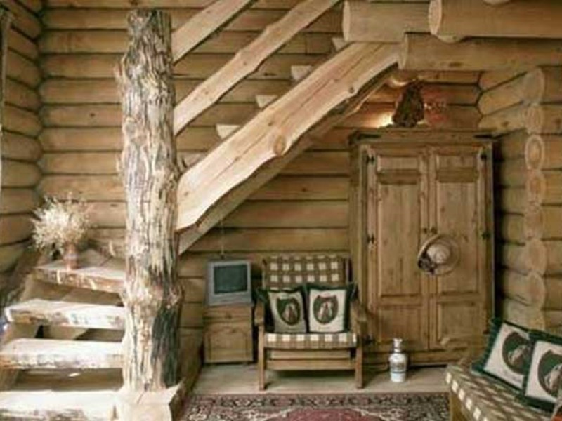 Деревянные лестницы Дизайн лестницы из бревен